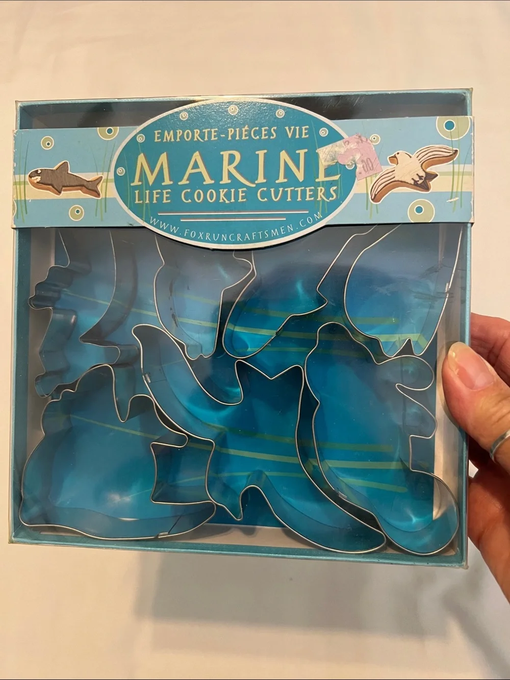 Marine Life Cookie Cutters - Blue Marine-Themed Bakeware Set used once